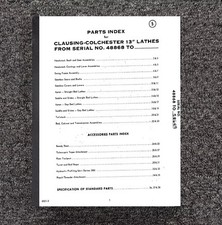 Lathe Parts Manual Fits