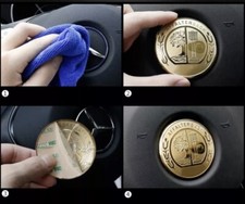 Mercedes Benz ///AMG Steering Wheel Decal GOLD Badge 5.2cm All Models