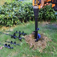 UK Auger Spiral Drill Bit Fence Borer Garden Yard Planting Post Hole Digger Tool