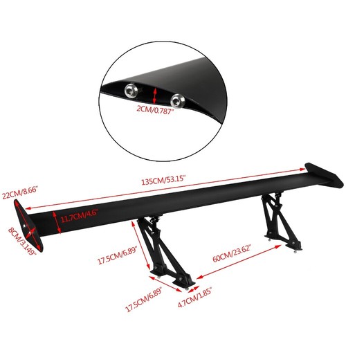 Black adjustable rear trunk - black, gt