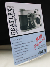 Camera Collectors A5  Sign for a Vintage Graflex Graphic 35mm Camera & Stand