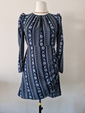 Dorothy Perkins Petite Floral Print Wrap Skirt Mini Dress Size 12 Blue BNWT