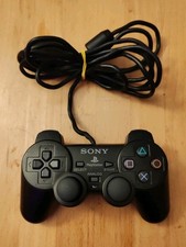 Sony PlayStation 2 Wired DualShock PS2 Controller Black SPARES OR REPAIRS/FAULTY