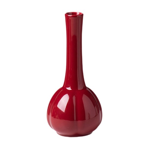 Red ceramic vase rustic - ceramic,