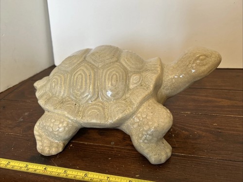 Large ceramic glazed tortoise - large,
