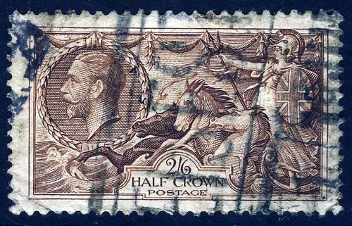 1934 6d red - gb, red-brown