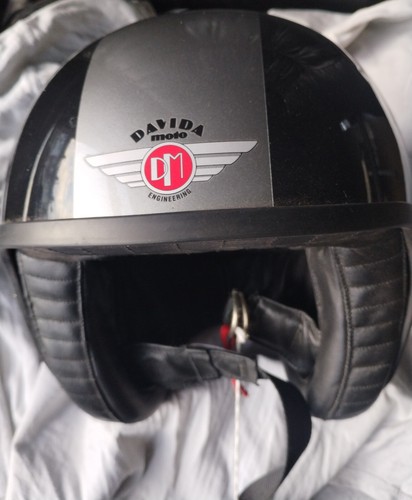 Davida helmet black and silver - and,