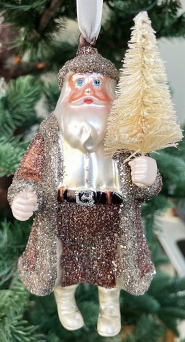Vintage bronze copper santa - bronze,