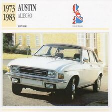1973-1983 AUSTIN ALLEGRO Classic Car Photograph / Information Maxi Card