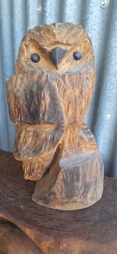 Chainsaw carving owl - carving, home