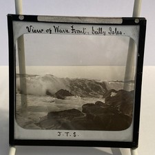 Magic Lantern Slide VIEW OF WAVE FRONT, SCILLY ISLES  PHOTO  ANTIQUE 
