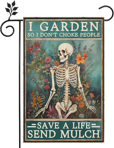 Funny garden flag just want - garden, i