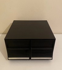 CD Storage Unit Black Ash Wood Holds 40 CD's Retro Vintage