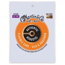 MARTIN MA130FX ACOUSTIC GUITAR STRINGS FLEXIBLE CORE SILK PHOSPHOR CUSTOM 11-47