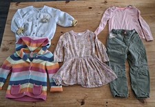 Baby Girl's 18-24 Months Warm Autumn Bundle Rainbow Floral Dress Trousers