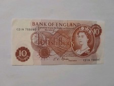 Ten Shilling Note Rare Last