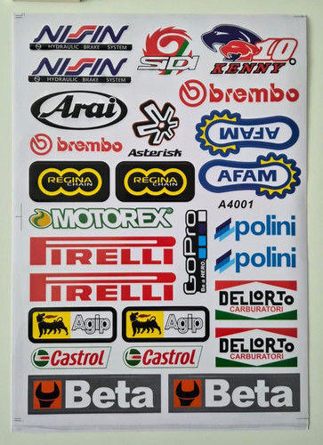 Motorbike sticker sheet - sticker,