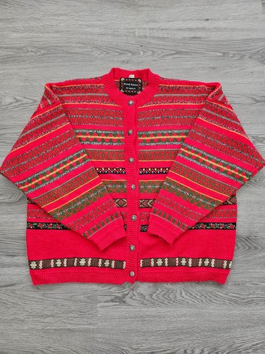 Vintage 70s red - 70s, cardigan