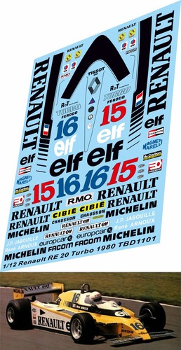 Decals for renault re20 - decals,