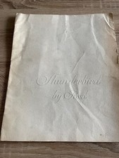 Original Thunderbird by Ford Car Brochure 1962 - damaged but complete.