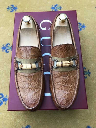 Gucci loafers crocodile shoes - loafers,