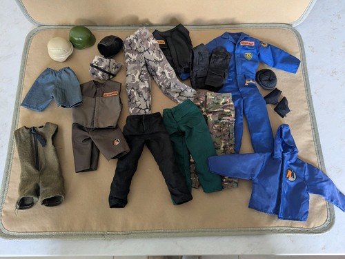 Action man clothing and helmet - and,