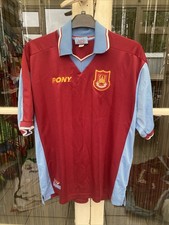 Rare Original West Ham United 1997/1998 Home Football Shirt Large PONY