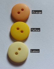 15mm Matte Smartie Buttons. 10 Pack. Choice of Colours