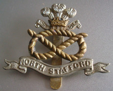 Original BRITISH  WW2 -  SOUTH STAFFORD REGIMENT INSIGNIA BADGE