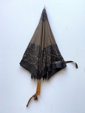 Vintage Umbrella Parasol Brown Bakelite Handle Retro Fashion