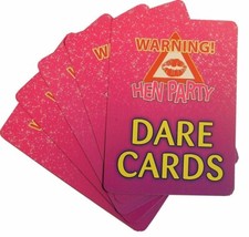 Hen Party DARE CARDS Novelty Pink 24 Pack Hen Do NIGHT OUT Design Girls Game UK