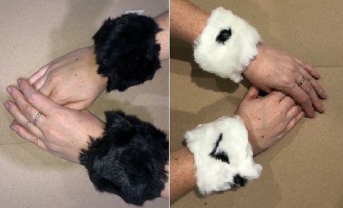 Ladies girls faux fur wrist - ladies,