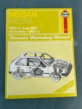 Haynes Manual For Nissan Micra 988cc 1983 - 1985