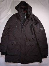 Replay Men’s Black Parka Jacket L Warm Winter Coat Hooded – Minor Pocket Damage