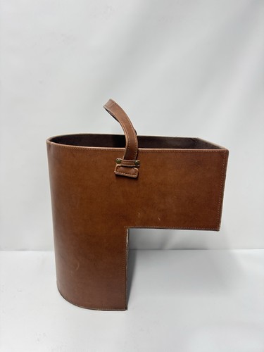 Vintage brown leather - brown, magazine