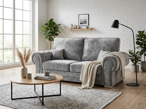 Vegas grey fabric seater - vegas,