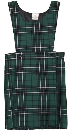Girls uniform checked bib - girls,