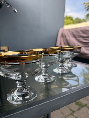 Vintage footed glass coupes - vintage,
