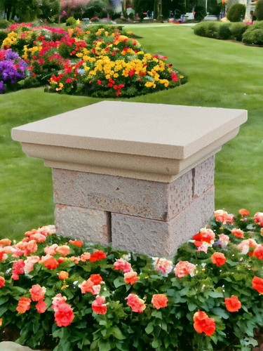 Cast stone pier cap - 1x1, fft