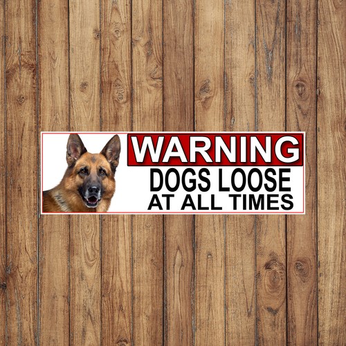 German shepherd warning - german,