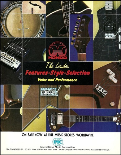 Hondo guitars 1987 models - hondo,