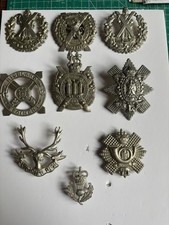 Scottish Regimental Cap Badges X 8