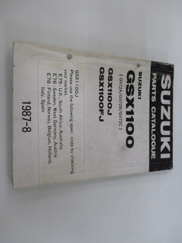 Gsx1100 parts list suzuki - parts,