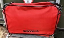 adidas Originals Genuine Vintage PETER BLACK Messenger Bag Red Nylon Made in UK