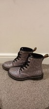 Dr Martens 1460 Farrah Blue Purple Glitter Ankle Sparkly Boots Size Uk 6