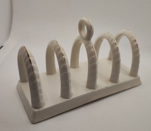 Vintage white ceramic toast - vintage,