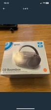 ONN CD Player Boombox with Digital FM Radio and Power Supply