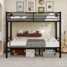Black reinforced metal bunk