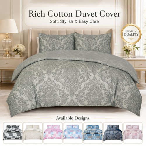 Printed pcs patchwork duvet - printed, 3-pcs