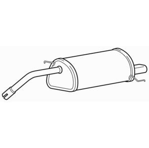 Quality rear exhaust silencer - rear,